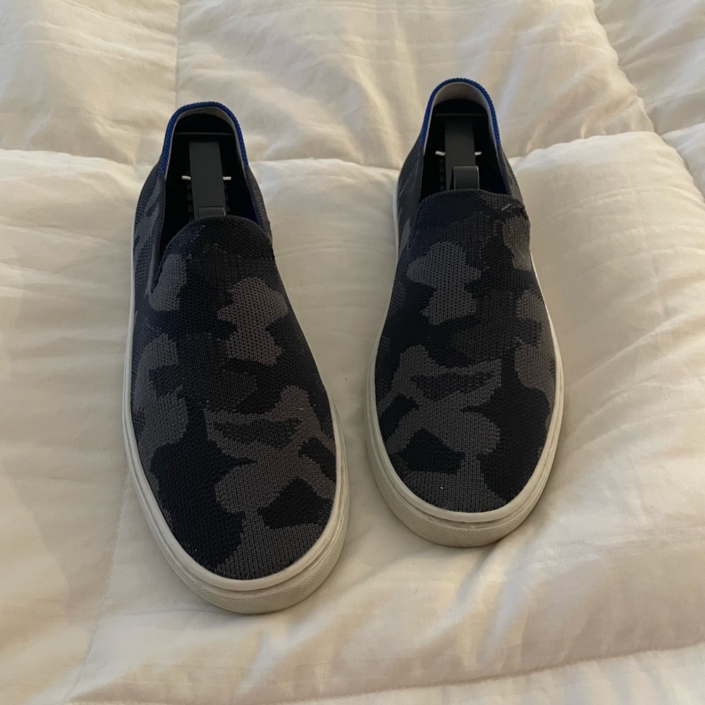 Rothy’s Grey Camo Slip on Sneakers